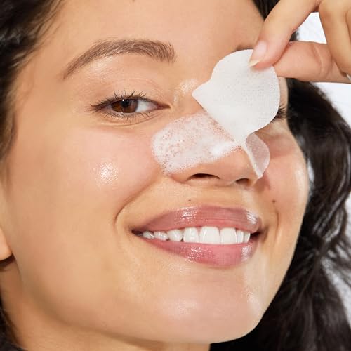 Mario Badescu 2-in-1 Deep Cleansing Pore Strip, Dual Action Foaming Cleanser and AHA Exfoliators Patches for Nose, Chin and Forehead, Removes Whiteheads, Blackheads and Sebum, 6 Pack