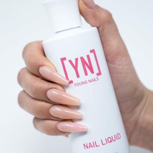Young Nails Nail Liquid. Professional Grade High Quality Monomer. Use with Nail Powder for Acrylic Nails At Home. Low Odor, Mess + MMA Free, Non-Yellowing Nail Liquid
