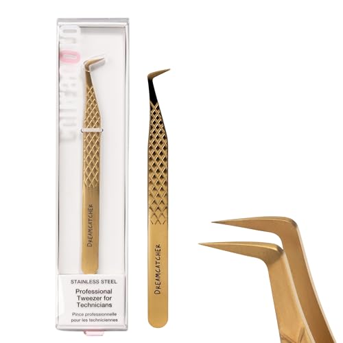 Curacoro Lash Tweezers for Eyelash Extensions - LashSmith Slim Boost Tweezer for Volume & Mega Volume