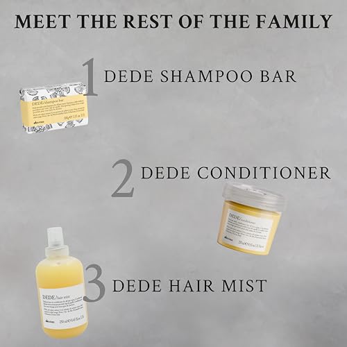 Davines DEDE Shampoo, Delicate Soft Lather Daily Cleanser for Medium Fine & Fine Hair - Gently Removes Impurities to Make Hair Light, Shiny, and Soft with Red Celery Extract, Travel Size, 2.54 Fl Oz
