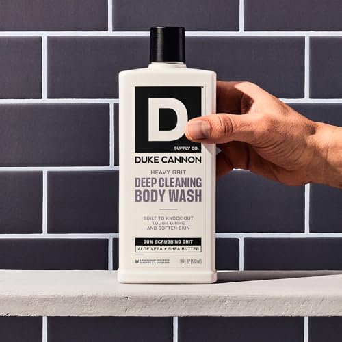 Duke Cannon Heavy Grit Body Wash - Deep Cleaning, 18oz | Industrial Strength Formula for Men, Refreshing Scent, Tough on Dirt & Sweat, Clean Skin & Invigorating Cleanse
