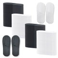 50/100 Pairs Disposable Slippers Bulk ? 25/50 White & 25/50 Gray Disposable Slipper for Guests, Hotel Spa Guest Slippers Closed?Toe for Travel Home