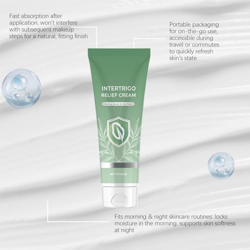 Intertrigo Cream ? Skin Fold Care & Chafing Support Cream ? Helps Soothe Irritated Skin, Fast-Drying Non-Greasy Formula for Friction-Prone Areas