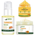 AMVital Turmeric Skincare Set - Scrub, Serum, Cream - Handcrafted, All-Natural - Suitable for All Skin Types