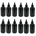 Natural Farms 8 oz Black Boston Plastic Bottles -12 Pack Empty Bottle Refillable - BPA Free - Essential Oils - Aromatherapy | Black Twist Top Cap - Made in the USA