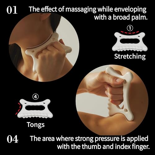 Ceramic Gua Sha, Face&Body Guasha, Korean Gausha, Face Lift, Muscle Relief Massage Board, Skin Care Gift for Men Women