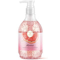 Kustie Grapefruit Jam Body Wash, Exfoliating Shower Gel with Strawberry Seeds, Grapefruit Extract & Squalane ? Refreshing, Brightening & Nourishing Cleanser for Dry & Sensitive Skin, 19.6 fl oz