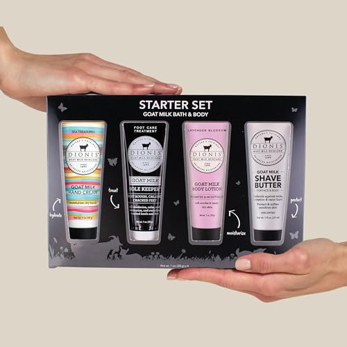 Dionis Goat Milk Bath & Body Starter Set 1 oz (Pack of 4)