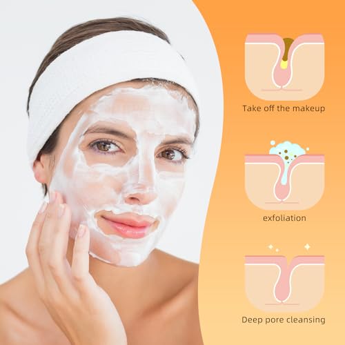 50-Count Compressed Facial Sponges, 100% Natural Cosmetic Spa Sponges for Facial Cleansing for Daily Facial Cleansing, Exfoliating Mask, Makeup Remover. Ideal for Home and Travel.