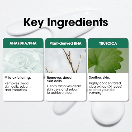 SOME BY MI AHA BHA PHA 30 Days Miracle Truecica Clear Pad ? Pack of 2 ? Korean Exfoliating Centella Face Toner Pads ? Gently Clears Impurities, Refines Pores & Smooths Skin Texture ? Korean Skin Care