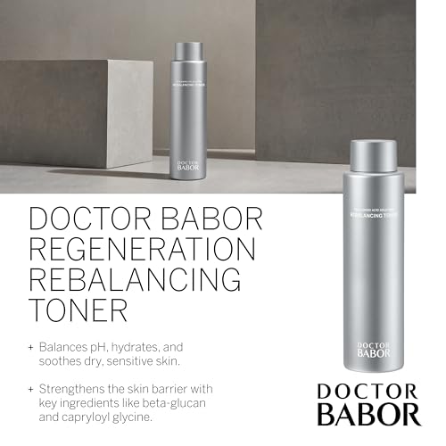 DOCTOR BABOR Regeneration Rebalancing Toner, Beta Glucan Hydrates, Soothes and Balance the Skin, Strengthen Skin Barrier, Reduce Redness and Even Complexion, 6.76 oz
