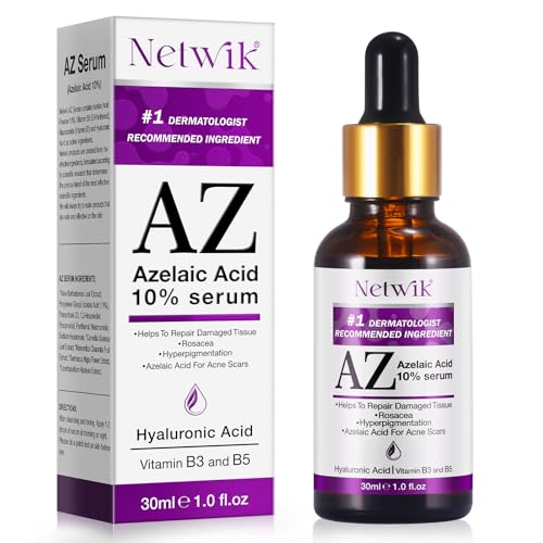 Marianp Hyaluronic Acid Serum for Face- Azelaic Acid 10% Serum for Facial And Skin Care Treatment with Vitamin B3 And B5 for Acne Pimple Pigmentation Blackhead Rosacea Beauty Skincare