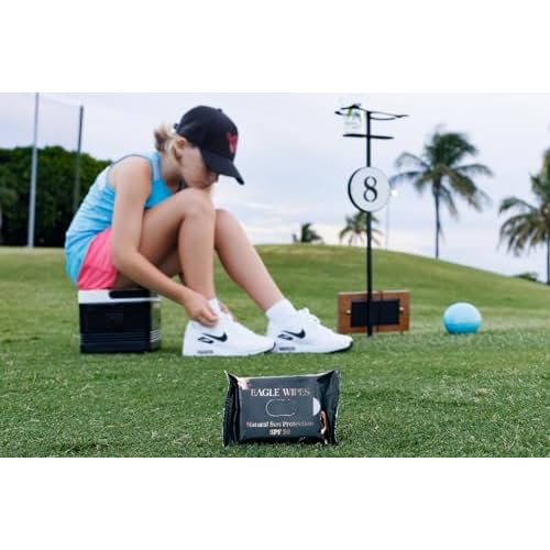 Eagle Wipes Pack, Moisturizer SPF 50, Biodegradable, Waterproof, Sun Protection, Whole Body, Adult