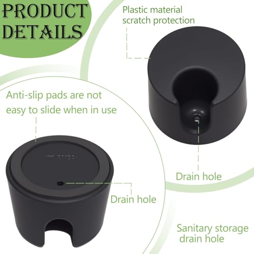 2 Pack Razor Stand For Men, Razor Stand Compatible with Gillette Razors, Suitable for Various Shaver Handles Alloy Steel Bathroom Countertop Organizer with Drainage Holes