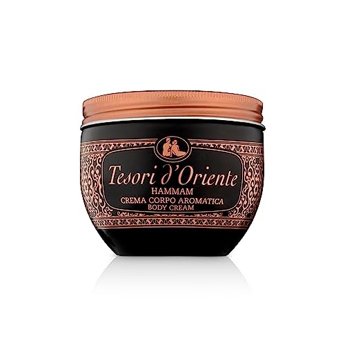 Tesori d'Oriente Body Cream for Women, Moisturizing Body Creme Womens, Essential Ingredients for Body & Skin Care with Argan Oil & Orange Blossom Fragrance-10.1 fl oz [Made in Italy]-(Hammam)