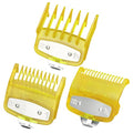 Clipper Guard Clip Set Compatible with Wahl Guide Metal-Clipper Guides Guard Number #1/2 1/16" 1.5mm,#1 1/8" 3mm,#1 1/2 3/16" 4.5mm Metal Hair Clipper Guard for Professional Stylists & Barbers,Yellow