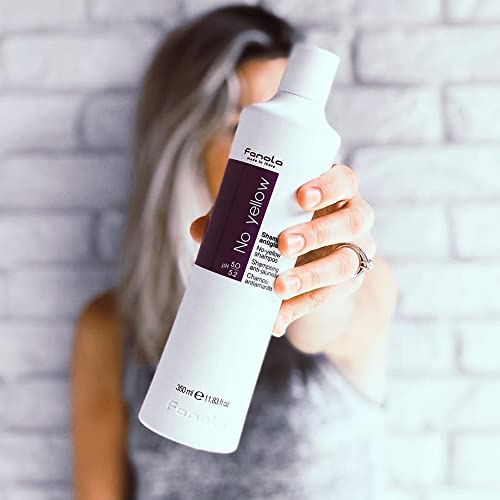 Fanola No Yellow Purple Shampoo - Purple Color Depositing Shampoo for Blondes, Bleached & Grey Hair - Formulated with Violet Pigment to Remove Brassy Tones from Hair - 33.8 Fl oz / 2 Pack