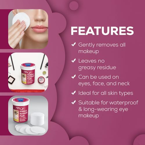 Andrea Eye Q's Oil-free Eye Makeup Remover Pads, 65-Count (Pack of 3)