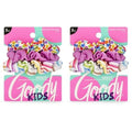 Goody Kids Ouchless Scrunchies - 3 Count, Purple Rainbow - Help Keep Hairs In Place - Hair Accessories (Pack of 2)