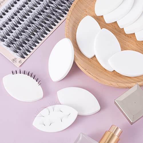 OIIKI 10Pcs Eye Shaped Practice Sponge, 7mm Lash Exercise Sponge, Practice Sponges, Lash Map Sponge for Beginners Makeup Eyelash Lash Extensions Supplies for Women