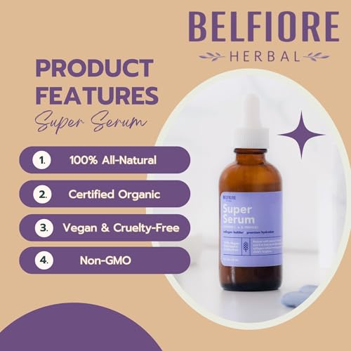 100% All Natural Super Serum ? Vitamin A, C & E + Ferulic Acid | Brightens Skin | Plant-Based, Non-GMO for Face & Neck - Made in the USA (1oz)