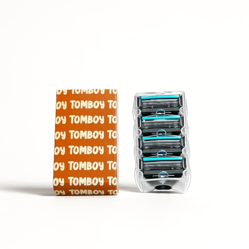 Tomboy 5-Blade Razor Refills, 4-Pack, Women's Precision Shave Cartridges with Moisture Strip