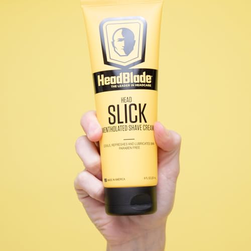 HeadBlade HeadSlick Shave Cream 8 oz for Smooth Head shaving for Bald Men, Helps with Irritation, Redness, & Razor Burn (3pk)