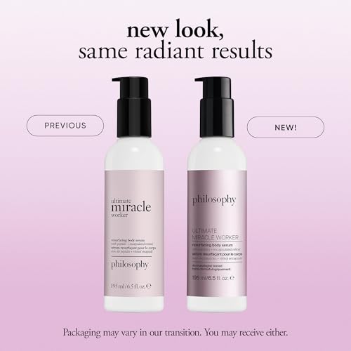 philosophy ultimate miracle worker resurfacing body serum - with retinol, hyaluronic acid & peptides - clinically proven to immediately double skin's moisture and reduce crepiness - 6.5 fl oz