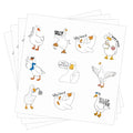 Blulu Silly Goose Temporary Tattoos 8 Sheets 80 Pcs One Goose Birthday Decorations Cute Animals Themed Fake Tattoo Stickers for Classroom Prize School Gifts Carnival Birthday Party Favors(Funny)