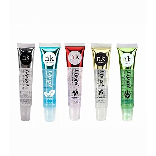 NICKA K NEW YORK 5 Flavors NK Hydrating Lip Gel Rosehip Argan Oil Mint Aloe Clear Moisturizing Clear Gloss
