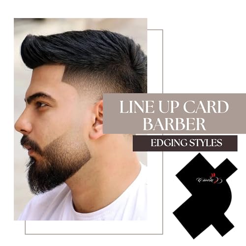 Line Me Up Barber Black Barber Enhancement Card, T Shape Hairline Shaping Tool Reusable Color Spray Edge Hair Liner Card for Precise Edge Beard Line Up Tools Cutting Guide Essentials for Men