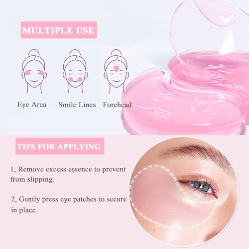 Collagen Eye Patch 30 Pairs, Under Eye Patches with PDRN, Collagen & Niacinamide, for Puffy Eyes Dark Circles and Fine Lines Smoothing Skin Treatment