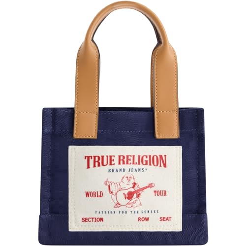 True Religion Tote Bag, Women's Mini Travel Shoulder Bag with Adjustable Strap