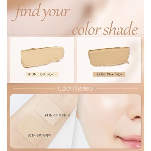 ENOUGH Collagen 3X Moisture Stick Foundation with Brush, Full Coverage Tinted Sunscreen for Face, Long-Lasting Korean Makeup, Perfect ¬´inted ¬®oisturizer with SPF 50+ (#13N Light Beige, 0.49 oz / 14g)