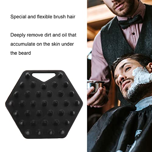 Dioche Facial Exfoliating Brush - Deep Cleansing Silicone Beard Brush with Suction Cup - Promote Hair Growth & Enhance Circulation - Soft Silicone Design for Home and Salon Use