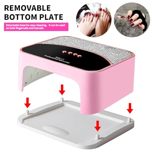 268W UV LED Nail Lamp, Gel for Nail Polish UV Dryer with 4 Timers 45Pcs Lamp Beads and Automatic Sensor Professional Fast Curing Art Tools
