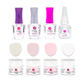 Revel Nail Dip Powder Starter Kit, 4-Color French Manicure Set with Base Coat, Activator, Finish Gel & Gel Thinner, Made in USA
