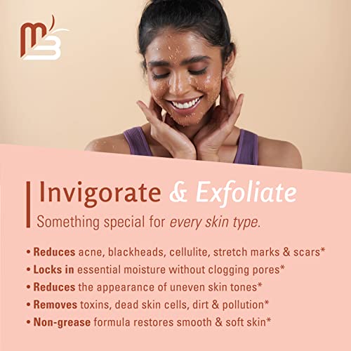 Himalayan Salt Scrub, Face, Foot, and Body Exfoliator with Collagen and Stem Cells Exfoliating Scrub for Toning, Cellulite, and Skin Care by M3 (Pack of 2)