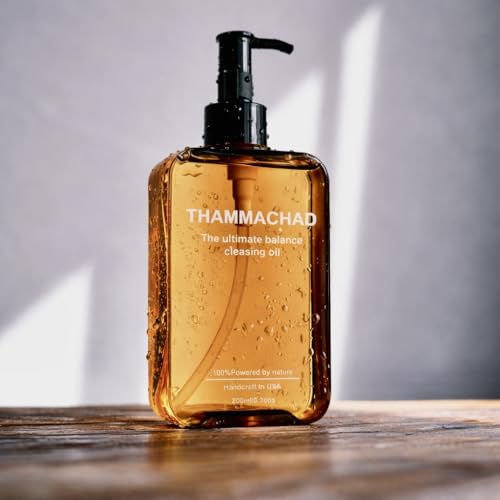 Thammachad Oil Cleanser Makeup Remover for Sensitive Skin Nourishing Cleansing Oil with Moringa & Camellia ? 100% Natural First-Step Face Cleanser, 200ml Handcrafted in Small Batch in the USA