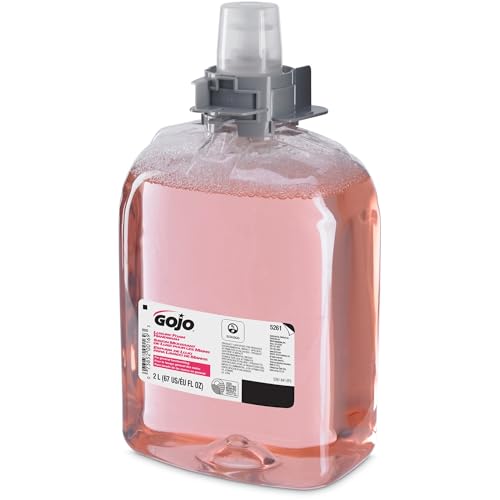 GOJO Luxury Foam Handwash, Cranberry Fragrance, EcoLogo Certified, 2000 mL Hand Soap Refill FMX-20 Push-Style Soap Dispenser (Pack of 2) - 5261-02