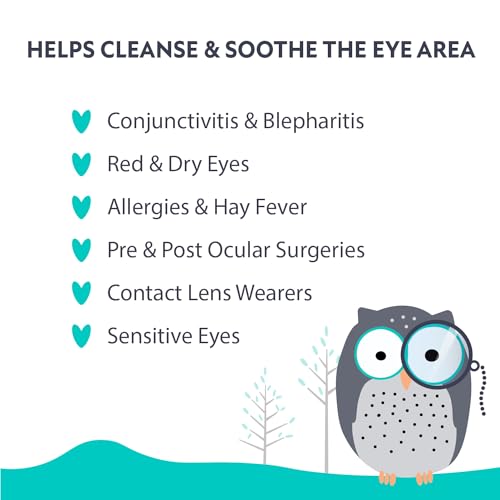 Peepers Plus Eyelid Wipes by Natural Essentials, Preservative-Free & Rinse-Free Eye Wipes for Daily Use, Hydrating & Moisturizing Hyaluronic Acid & Tea Tree Oil Soothes Allergy Dry Eyes, 30 Count