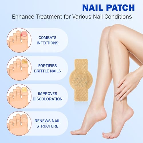 Nail Patches 42PCS, Overnight Toenail Treatment Extra Strength Repair Pads, Multi-Purpose for Thick, Cracked & Discoloured Nails, Long-Lasting 8-Hour Repair, Nail Care and Repair for Damaged Nails