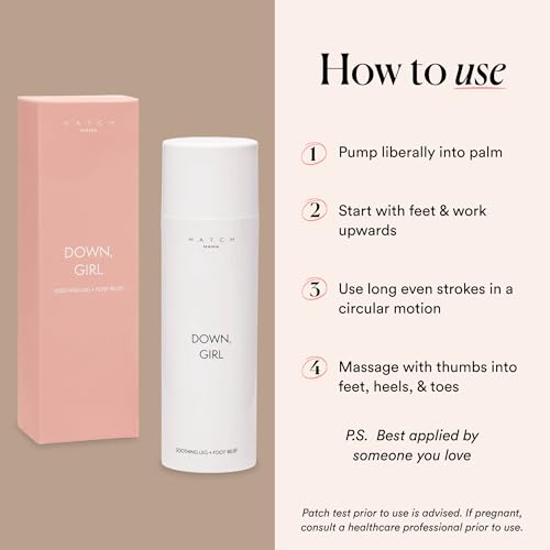 HATCH Down, Girl Cooling Leg + Foot Cream - Maternity Skin Care for Swollen Limbs - Ginger + Mint Cooling Cream for Feet - Gel-Based Soothing Foot Cream - Pregnancy Skin Care - 5oz