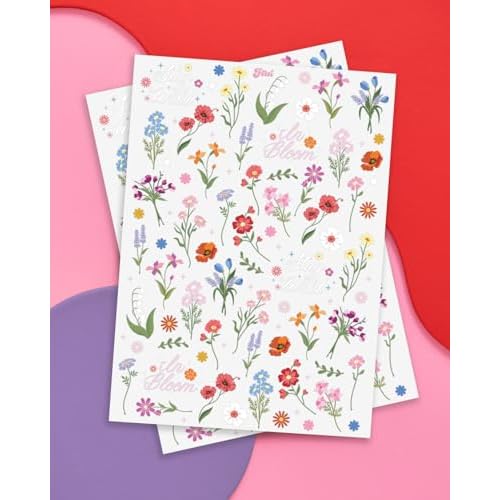 xo, Fetti Wildflower Garden Temporary Tattoos - 104 designs | Pastel Florals, Spring, Garden Party, Bridal Shower, Birthday Favors, Easter, Girly