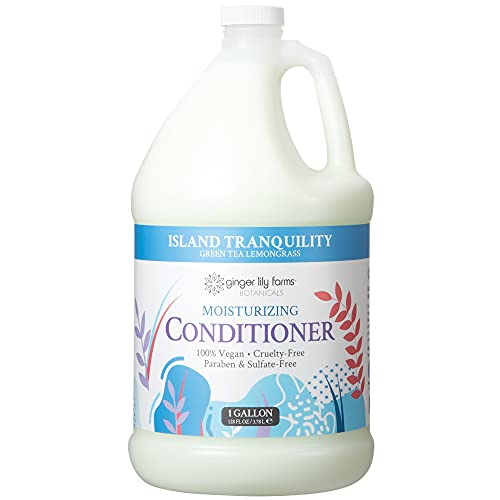 Ginger Lily Farms Botanicals Moisturizing Shampoo and Conditioner Bundle, Island Tranquility, 1 Gallon Each