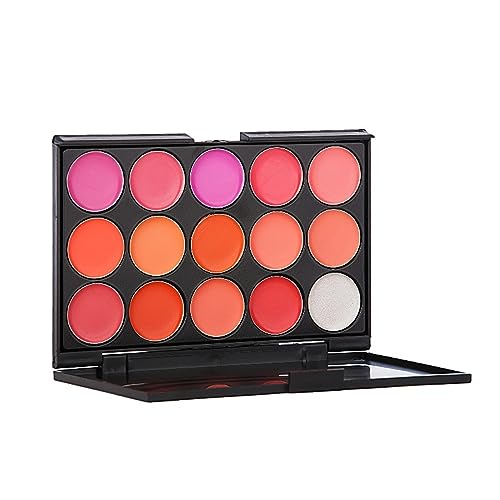 Pure Vie¢ç Professional Matte 15 Colors Non-Sticky Lip Gloss Palette Lipgloss Makeup Kit Cosmetic Contouring Palette