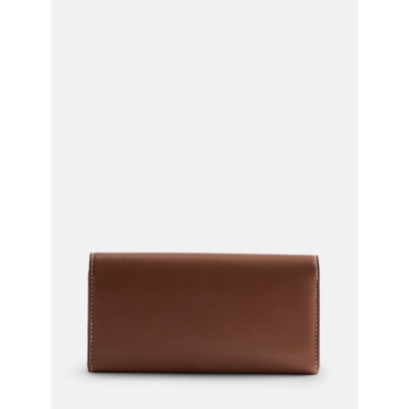 Faux Leather Clutch Wallet for Women – Slim Card Holder with Zipper Coin Pocket