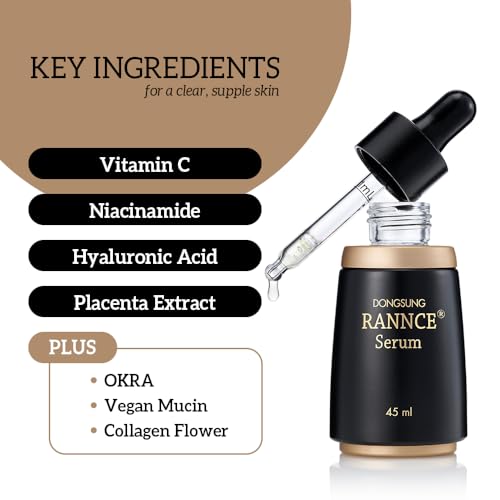 DONGSUNG RANNCE C-Serum Skin Care Korean Night Face Essence with a-Bisbolol, Kojic Acid, Niacinamide for Glass Skin 45ml / 1.52Fl. oz