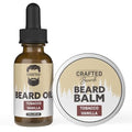 Crafted Beards Beard Care Kit for Men - Softer, Smoother, Moisturized Beard - Beard Oil and Beard Balm - Tobacco Vanilla Scent - Gift Set