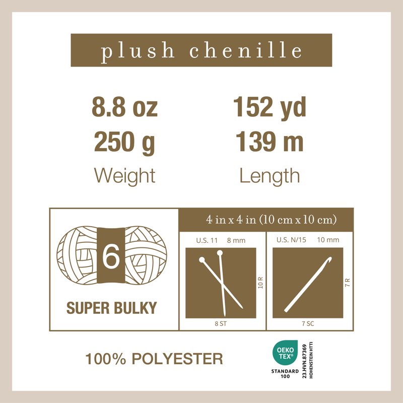Super Bulky Chenille Yarn for Knitting & Crocheting - 4 Pack, Soft & Durable